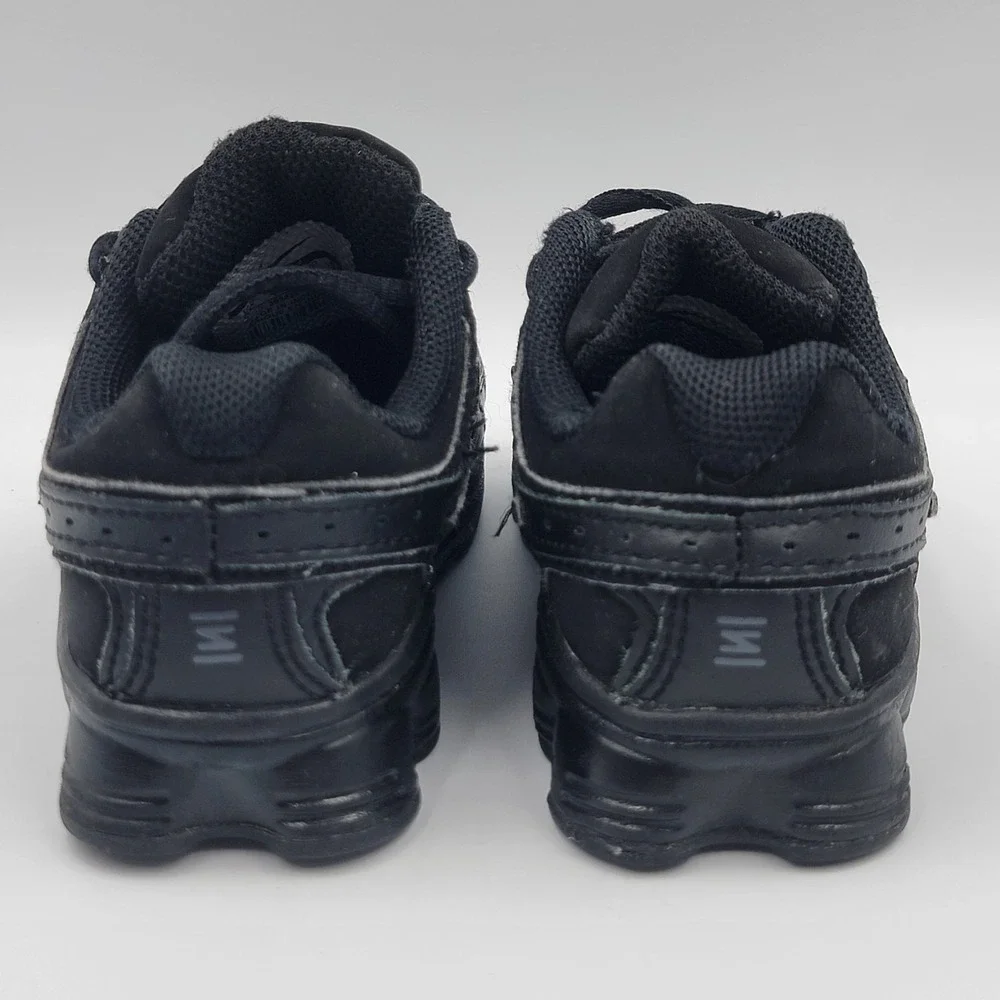 Y2k Nike Shox 2010 TD Toddler Size 5C Triple Black Running Shoes Sneakers Read